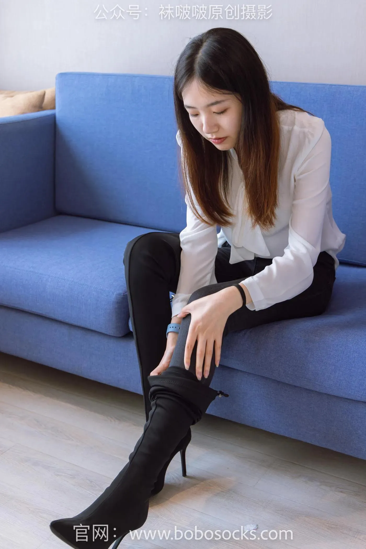 [BoBoSocks袜啵啵]NO.158 小甜豆-高跟长靴、白棉袜、裸足 [136P]插图4
